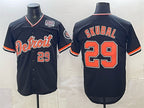 Detroit Tigers #29 Tarik Skubal Navy MWATKINS 2026 Alternate USA 250' Patch Vapor Premier Limited Stitched Jersey