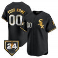 Custom Chicago White Sox 2024 Spring Training Patch Vapor Premier Limited Jersey ¨C All Stitched-Black Gold MWATKINS