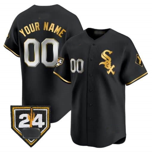 Custom Chicago White Sox 2024 Spring Training Patch Vapor Premier Limited Jersey ¨C All Stitched-Black Gold MWATKINS