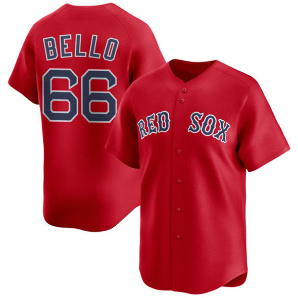 Boston Red Sox #66 Brayan Bello Red MWATKINS 2024 Alternate Limited Stitched Jersey