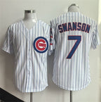 Chicago Cubs #7 Dansby Swanson White MWATKINS Home Limited Stitched Jersey