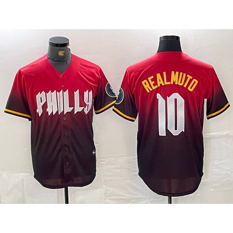 Philadelphia Phillies #10 JT Realmuto Red MWATKINS 2024 City Cool Base Jersey