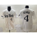 New York Yankees #4 Lou Gehrig White MWATKINS 'Gothic Legacy Edition' Vapor Premier Limited Stitched Jersey