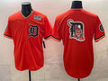 Detroit Tigers Team Big Logo Orange MWATKINS 2026 Alternate USA 250' Patch Vapor Premier Limited Stitched Jersey