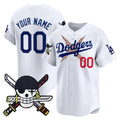 Custom Los Angeles Dodgers x One Piece White MWATKINS Zoro Patch Vapor Premier Limited Jersey - Stitched