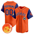 Custom Houston Astros x Dragon Ball Royal Orange MWATKINS Vapor Premier Limited Jersey - All Stitched