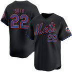 New York Mets #22 Juan Soto Black MWATKINS 2024 Alternate Limited Stitched Jersey