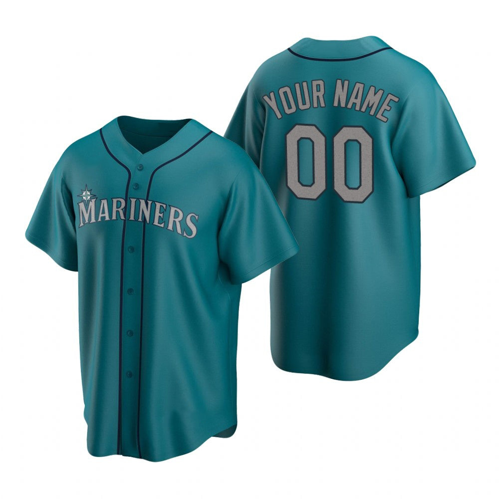 Custom Seattle Mariners Aqua MWATKINS Stitched Cool Base Jersey