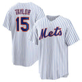 New York Mets #15 Tyrone Taylor White MWATKINS Home Replica Jersey