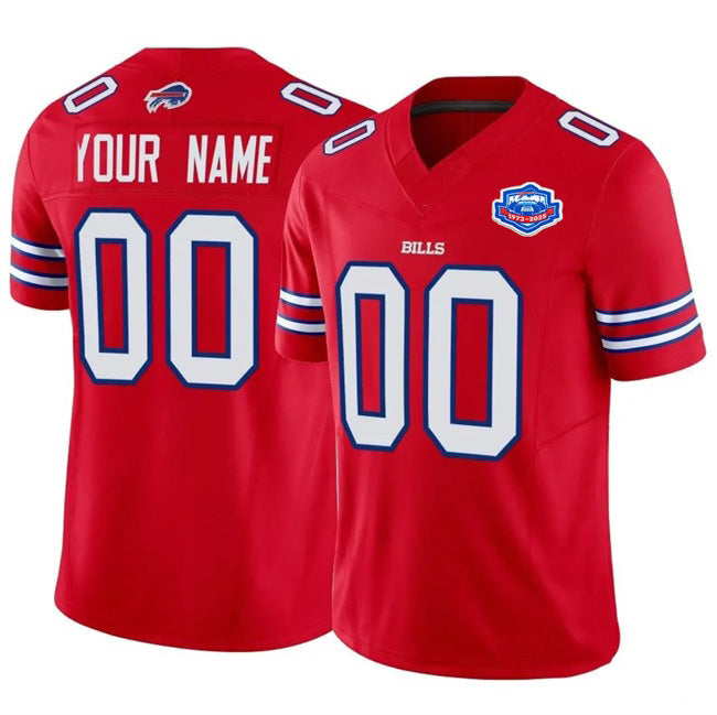 Custom B.Bills Active Player Red MWATKINS 2025 F.U.S.E. With Farewell Patch Vapor Untouchable Limited Stitched Jersey