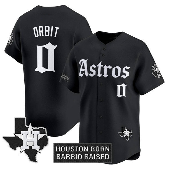 Houston Astros #0 Orbit Black MWATKINS 'Gothic Edition' Vapor Limited Stitched Jersey