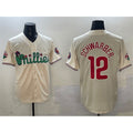Philadelphia Phillies #12 Kyle Schwarber Cream MWATKINS Phanatic Limited Stitched Jersey