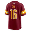 W.Commanders #16 Matt Gay Burgundy MWATKINS Team Game Jersey