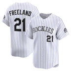 Colorado Rockies #21 Kyle Freeland White MWATKINS Home Limited Player Jersey