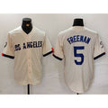 Los Angeles Dodgers #5 Freddie Freeman Cream MWATKINS 2024 City Connect Limited Stitched Jersey