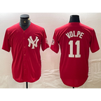New York Yankees #11 Anthony Volpe Red MWATKINS Fashion Cool Base Jersey