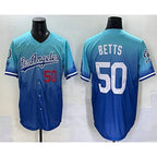 Los Angeles Dodgers #50 Mookie Betts Blue MWATKINS 2025 City Connect Limited Stitched Jersey