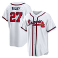Atlanta Braves #27 Austin Riley White MWATKINS Home Replica Player Jersey