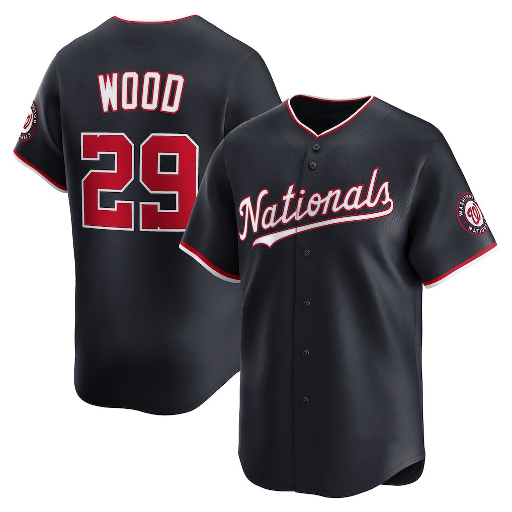 Washington Nationals #29 James Wood Navy MWATKINS Alternate Limited Player Jersey