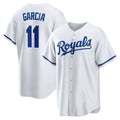 Kansas City Royals #11 Maikel Garcia White MWATKINS Home Replica Jersey