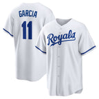 Kansas City Royals #11 Maikel Garcia White MWATKINS Home Replica Jersey