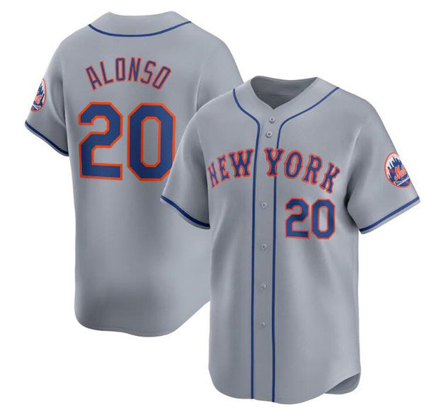 New York Mets #20 Pete Alonso 2024 Gray MWATKINS Away Limited Stitched Jersey
