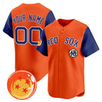 Custom Boston Red Sox x Dragon Ball Royal Orange MWATKINS Vapor Premier Limited Jersey - All Stitched