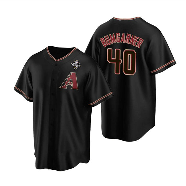 Arizona Diamondbacks #40 Madison Bumgarner Black MWATKINS 2023 World Series Cool Base Stitched Jersey