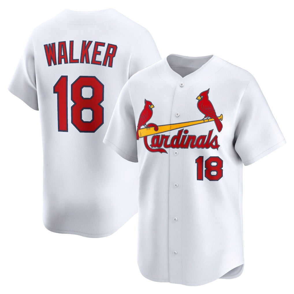St. Louis Cardinals #18 Jordan Walker White MWATKINS Home Limited Player Jersey