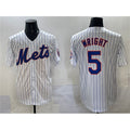 New York Mets #5 David Wright White MWATKINS Stitched Jersey