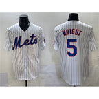 New York Mets #5 David Wright White MWATKINS Stitched Jersey