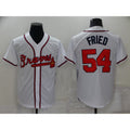Atlanta Braves #54 Max Fried White MWATKINS Stitched Cool Base Jersey
