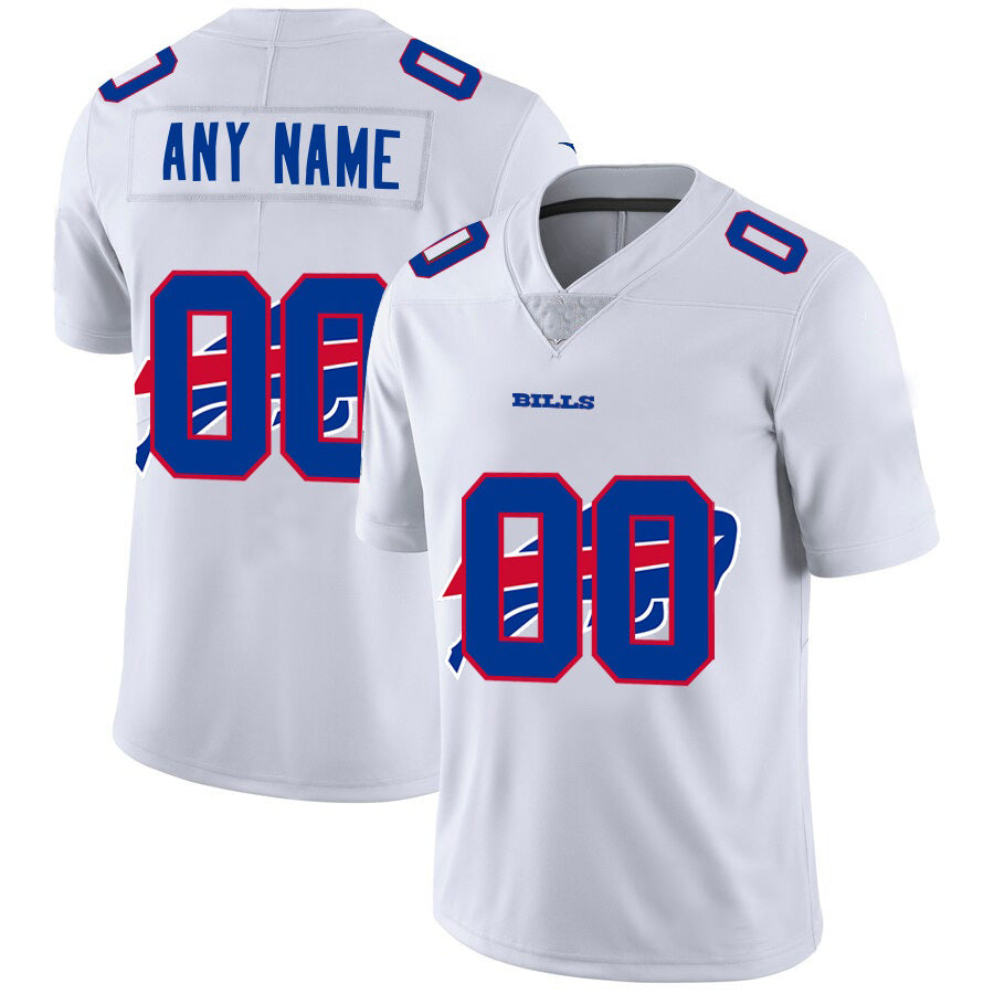 Custom B.Bills White MWATKINS Team Big Logo Vapor Untouchable Limited Jersey