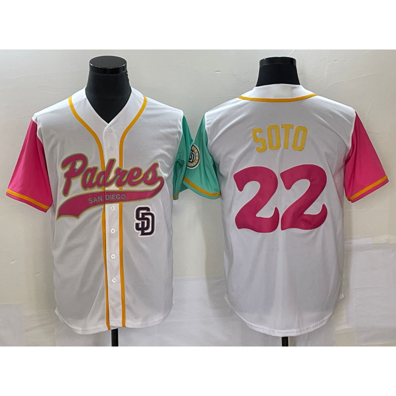 San Diego Padres #22 Juan Soto White MWATKINS NEW 2023 City Connect Cool Base Stitched Jersey