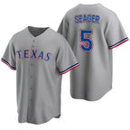 Texas Rangers #5 Corey Seager Gray MWATKINS Cool Base Stitched Jersey