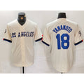 Los Angeles Dodgers #18 Yoshinobu Yamamoto Cream MWATKINS 2024 City Connect Limited Stitched Jersey