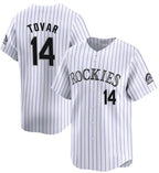Colorado Rockies #14 Ezequiel Tovar White White MWATKINS Home Limited Stitched Jersey