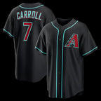 Arizona Diamondbacks #7 Corbin Carroll Black MWATKINS Alternate Replica Jersey