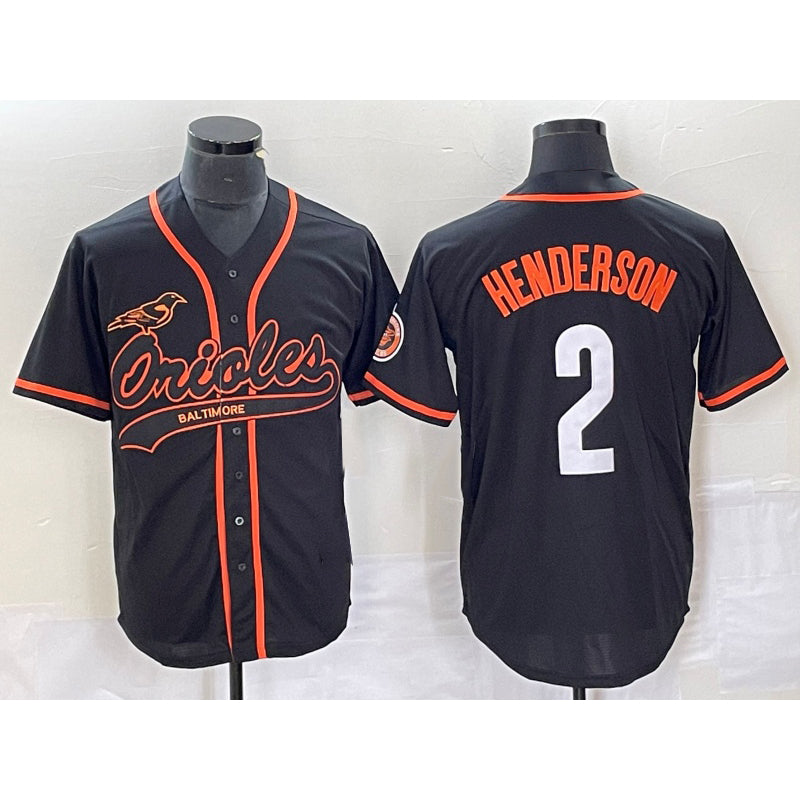 Baltimore Orioles #2 Gunnar Henderson Black MWATKINS Cool Base Stitched Jersey