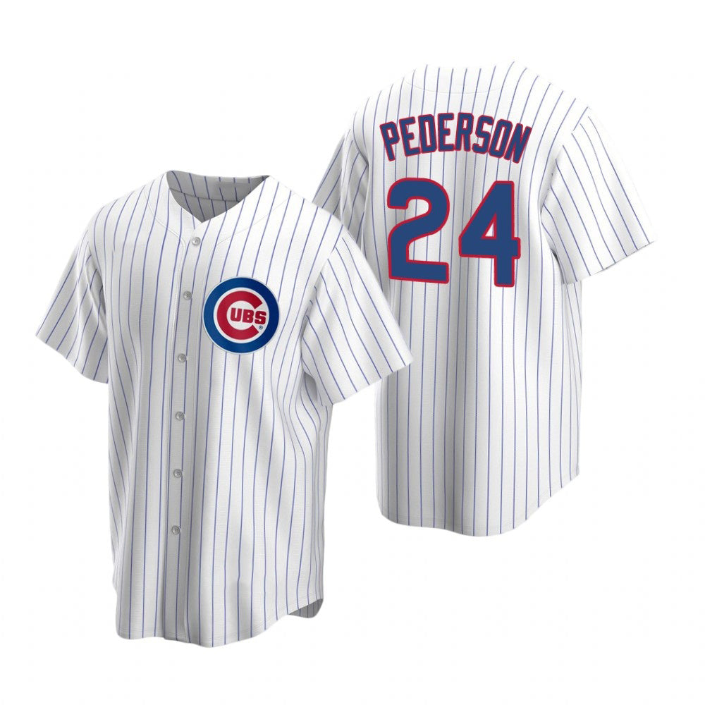 Chicago Cubs #24 Joc Pederson White MWATKINS Replica Home Jersey