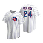 Chicago Cubs #24 Joc Pederson White MWATKINS Replica Home Jersey