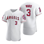 Los Angeles Angels #3 Waylor Ward White MWATKINS Flex Base Stitched Jersey