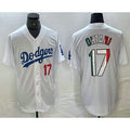 Los Angeles Dodgers #17 Shohei Ohtani Number Mexico White MWATKINS Cool Base Stitched Jersey 2