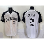New York Yankees #2 Derek Jeter White Black MWATKINS 'Gothic Legacy Edition' Vapor Premier Limited Stitched Jersey