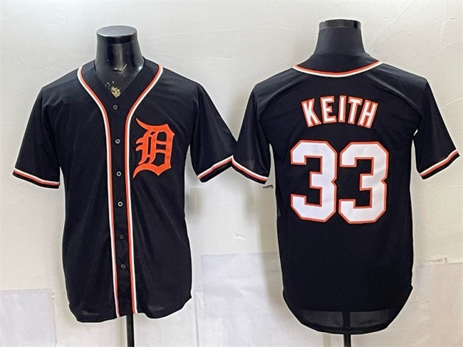 Detroit Tigers #33 Colt Keith 2026 Fashion Replica Black MWATKINS Out Stitched Jersey
