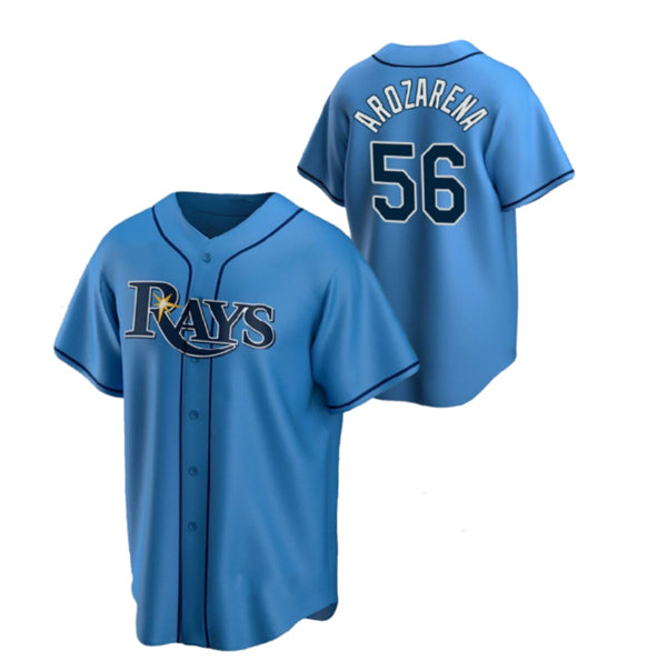 Tampa Bay Rays #56 Randy Arozarena Blue MWATKINS Cool Base Stitched Jersey
