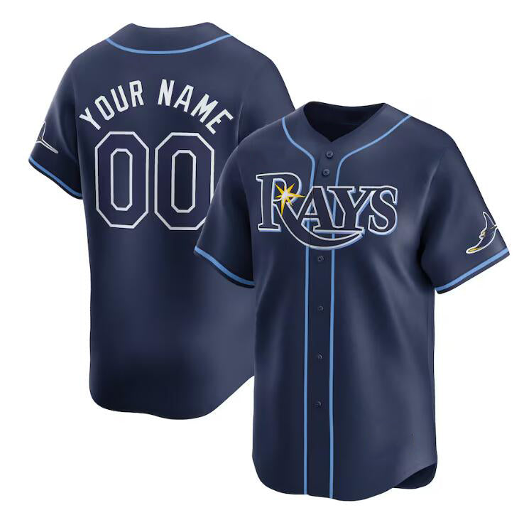 Custom Tampa Bay Rays Active Player Navy MWATKINS Away Limited Stitched Jersey