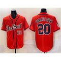 Detroit Tigers #20 Spencer Torkelson Orange MWATKINS With Patch Vapor Premier Limited Stitched Jersey