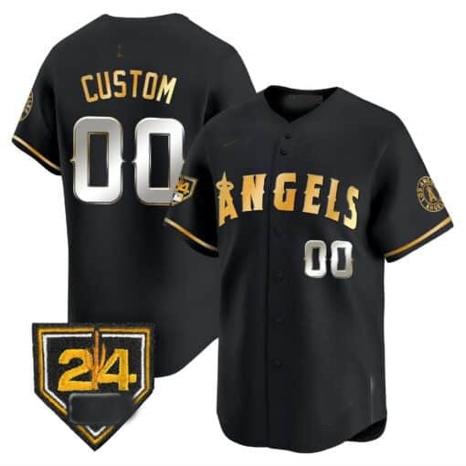 Custom Los Angeles Angels 2024 Spring Training Patch Vapor Premier Limited Jersey ¨C All Stitched-Black MWATKINS
