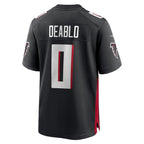 A.Falcons #0 Divine Deablo Black MWATKINS Team Game Jersey